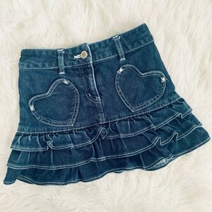 Japanese Barbie Girls Cutecore Denim Skirt With Heart Pockets! 2006 Vintage Y2K!